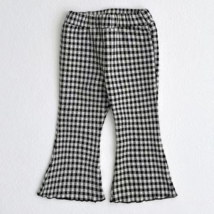 Western Style Bell-Bottom Baby Girl Pants with Fungus Ruffle Trim - Image 10