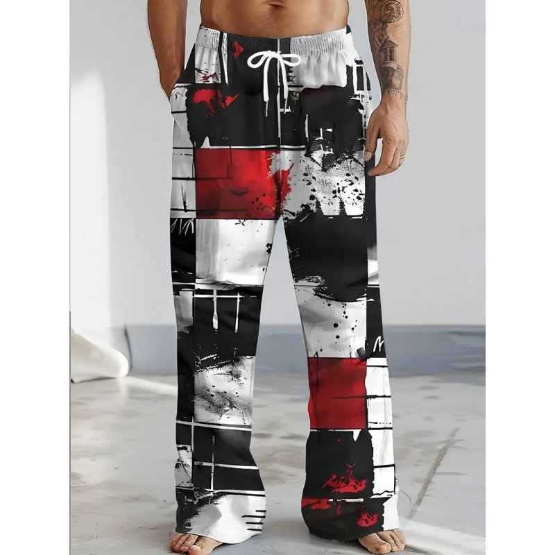 Men's Wide Leg Cargo Pants | Loose Fit Casual Trousers - Image 8