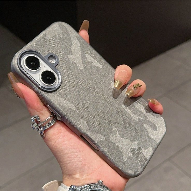 Tactical Camo Leather Case for iPhone 16 15 14 13 | Heavy Duty Full-Body Shockproof Protective Cover Shield - Image 3