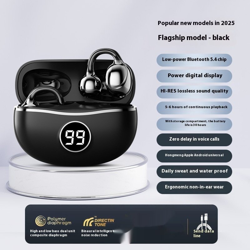 D151 Bone Conduction Style Earphones | Open-Ear Wireless Bluetooth Headset - Image 6