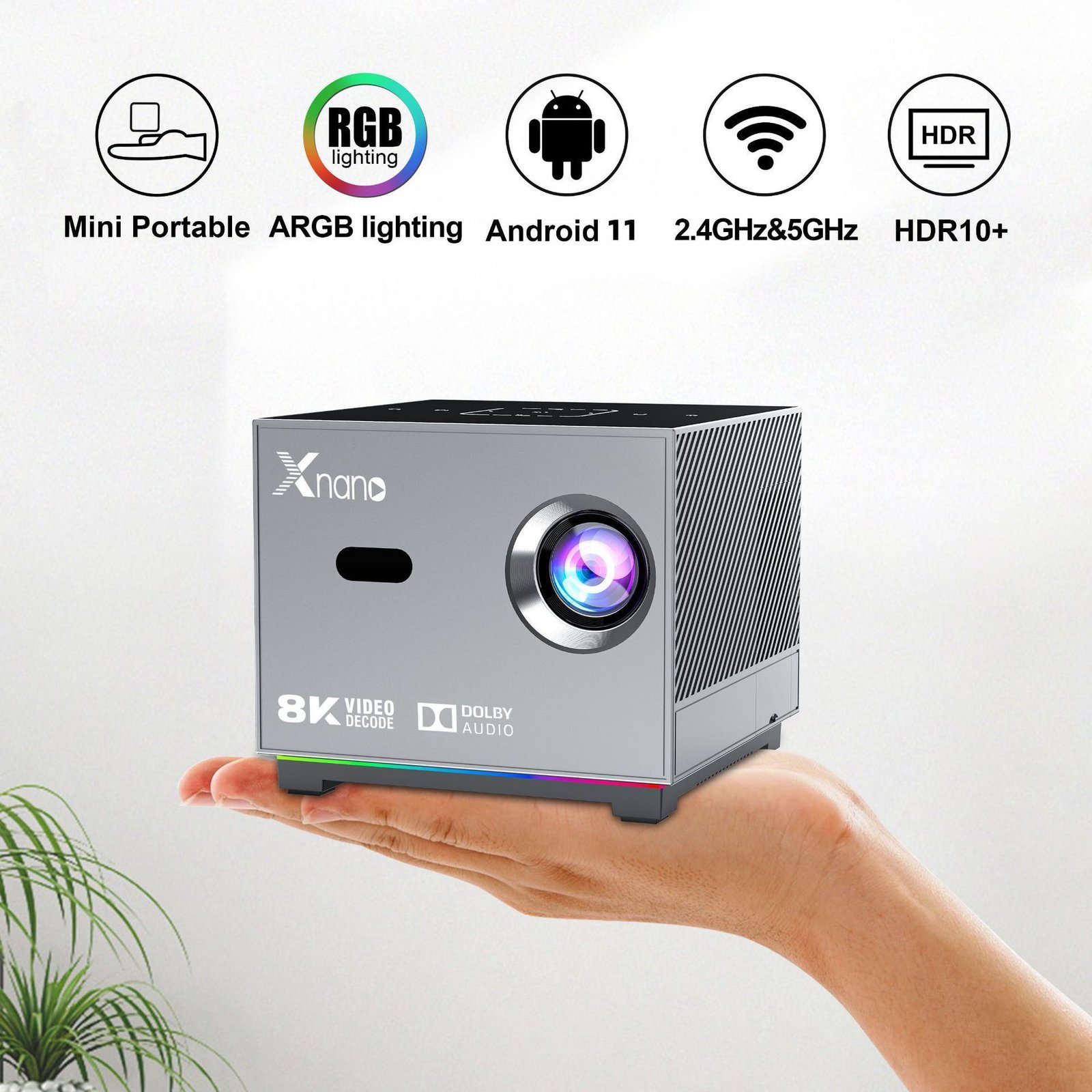 Mini Portable Projector | HD Smart Movie Player for Home & Office Use