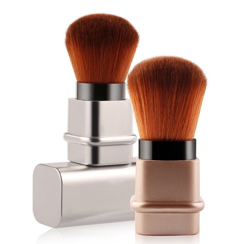 Portable Single Makeup Brush | Premium Synthetic Powder & Blush Blender Tool