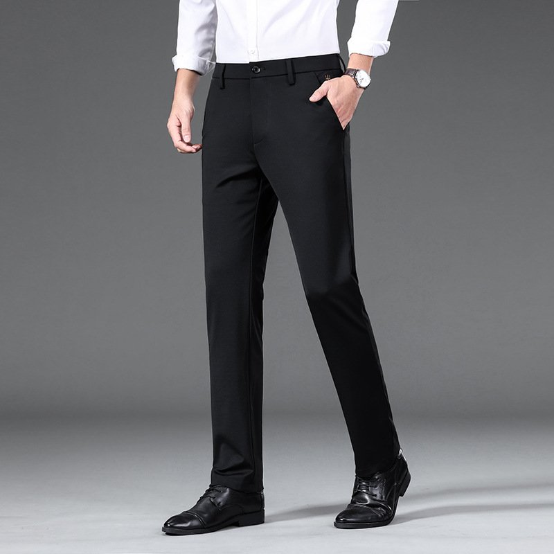 Men's Slim Fit Ice Silk Pants | Lightweight Cooling Casual Trousers