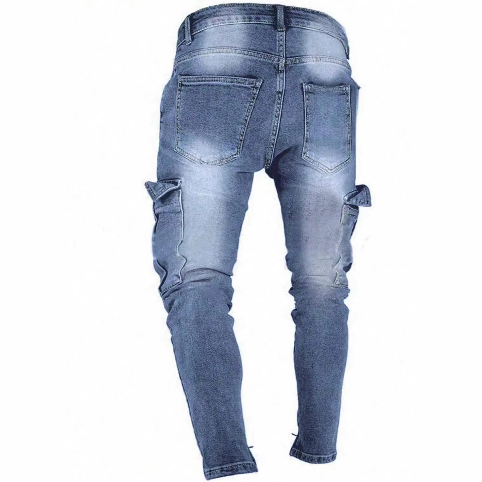 Men's Leopard Print Denim Jeans - Trendy Slim-Fit Fashion Pants - Image 6
