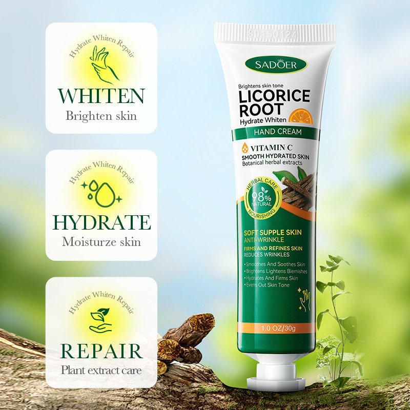 SADOER Licorice Hand Cream: Moisturizing & Whitening Nourishing Hand Care