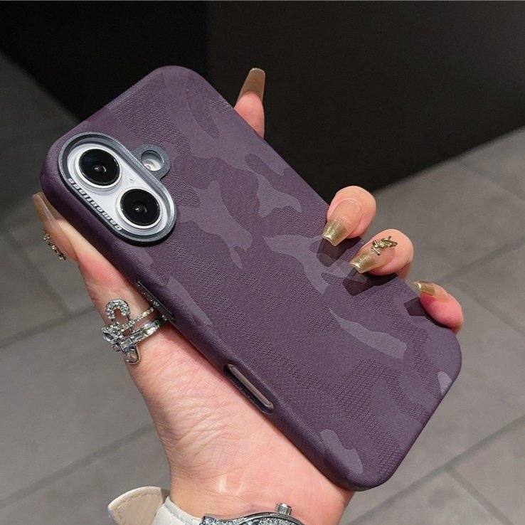 Tactical Camo Leather Case for iPhone 16 15 14 13 | Heavy Duty Full-Body Shockproof Protective Cover Shield - Image 4