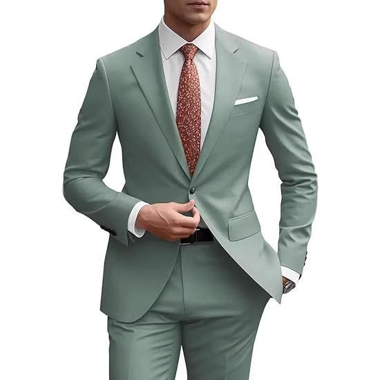Men’s Korean-Style Slim-Fit Two-Piece Suit | Trendy Formal Attire - Image 4