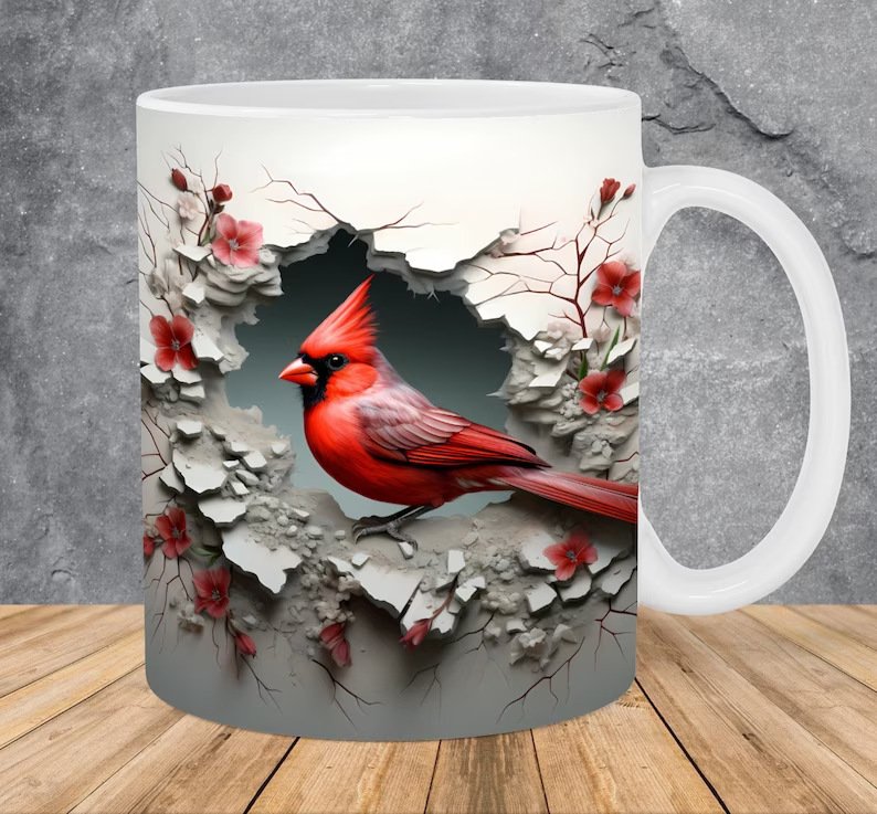 American Cardinal Bird Ceramic Mug – High-Quality Coffee & Tea Cup - Image 9