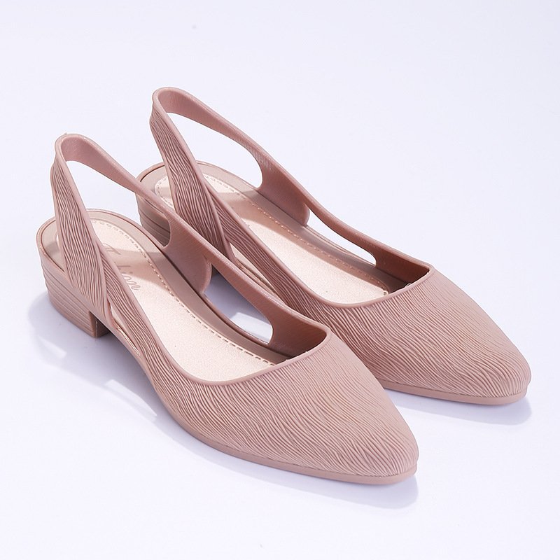 Women's Low Heel Peep-Toe Non-Slip Pump Sandals - Image 8
