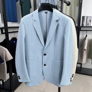Men's Casual Lightweight Blazer – Breathable Slim Fit Jacket for Spring & Autumn