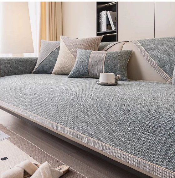 Japanese Cotton Linen Sofa Cushion | All-Season Woven Couch Cover - Image 5