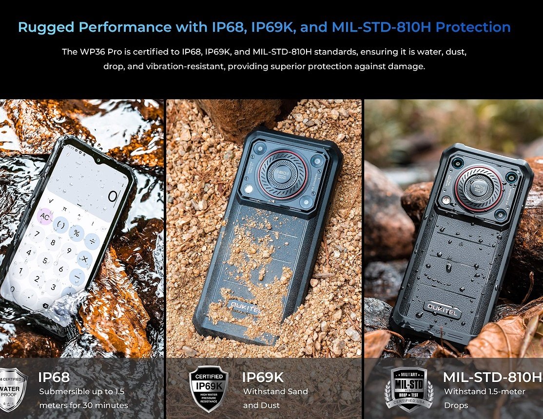 Oukitel WP36 Pro Rugged Smartphone | 10600mAh Battery 4G Cell Phone - Image 10