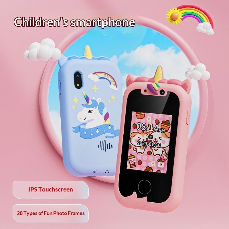 Kids Educational Smart Phone: Dual Camera Touchscreen Toy with Learning Games