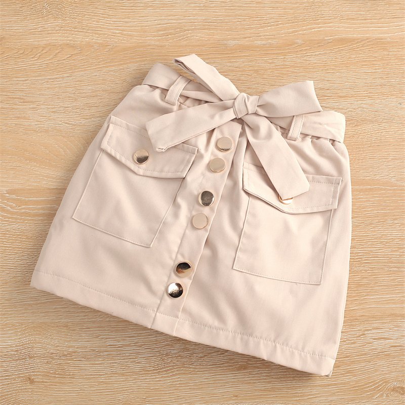 Long Sleeve Lapel Jacket & Bow A-Line Skirt Outfit Set - Image 6