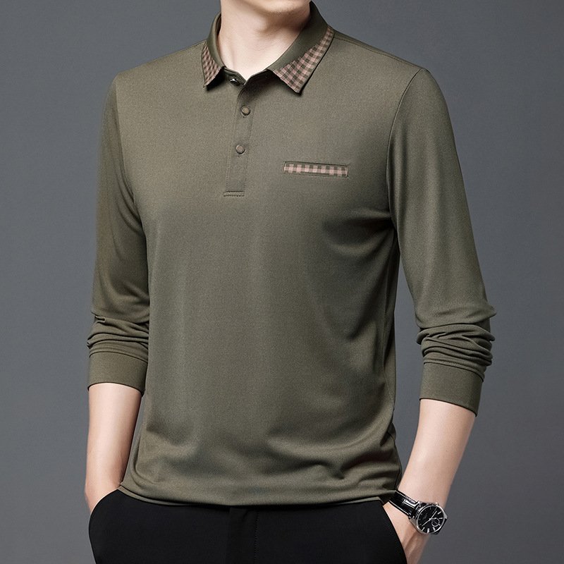 Men's Casual Long Sleeve T-Shirt | Classic Solid Color Crewneck Top - Image 5
