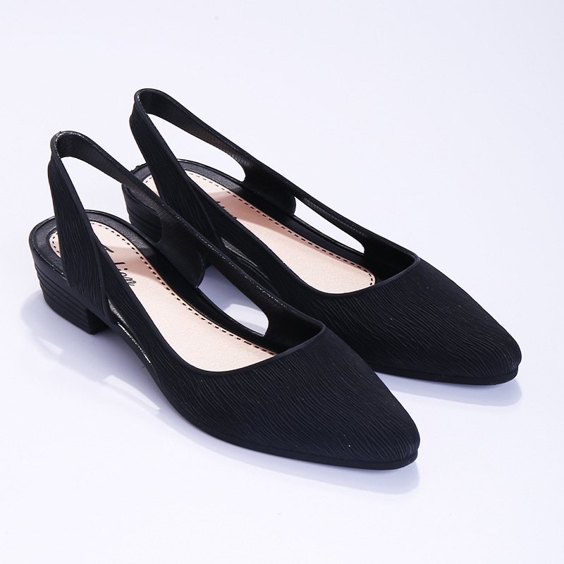 Women's Low Heel Peep-Toe Non-Slip Pump Sandals - Image 3