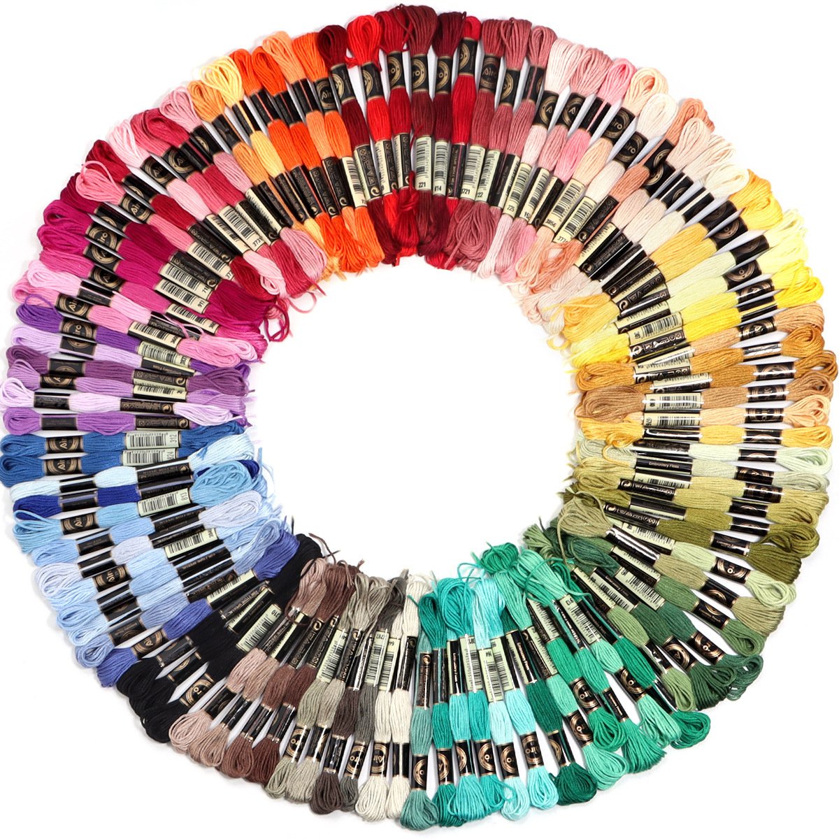 Polyester Embroidery Thread: Rainbow Multi-Color Cross Stitch Floss - Image 2