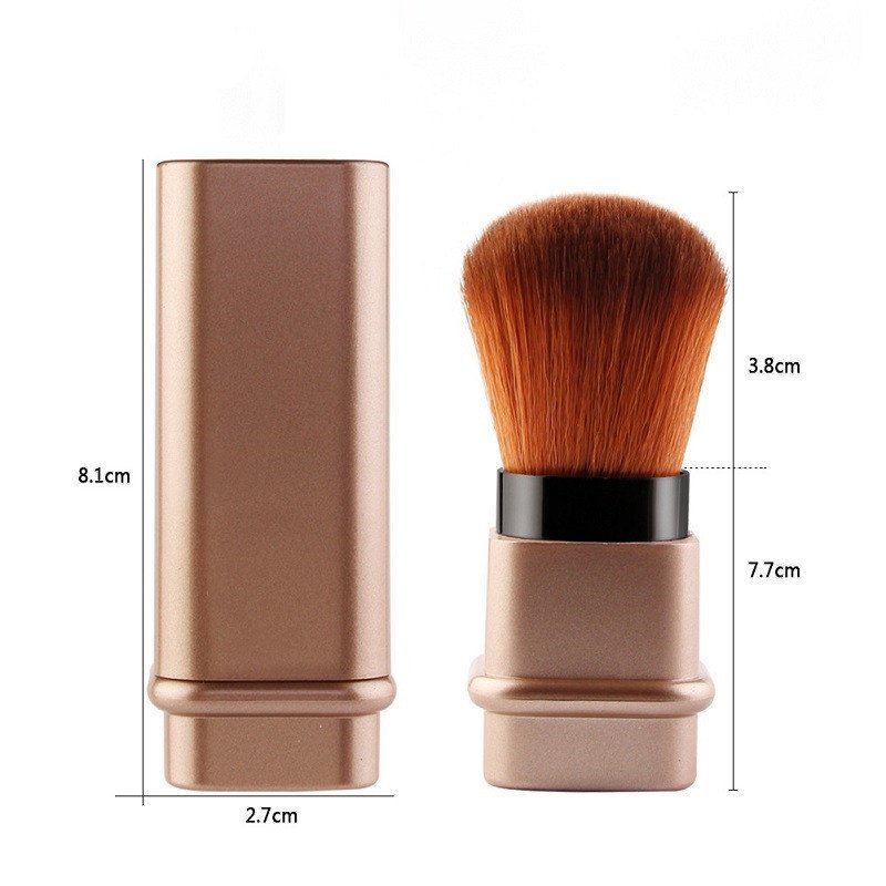 Portable Single Makeup Brush | Premium Synthetic Powder & Blush Blender Tool - Image 3