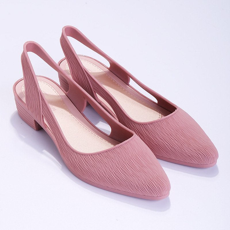Women's Low Heel Peep-Toe Non-Slip Pump Sandals - Image 9