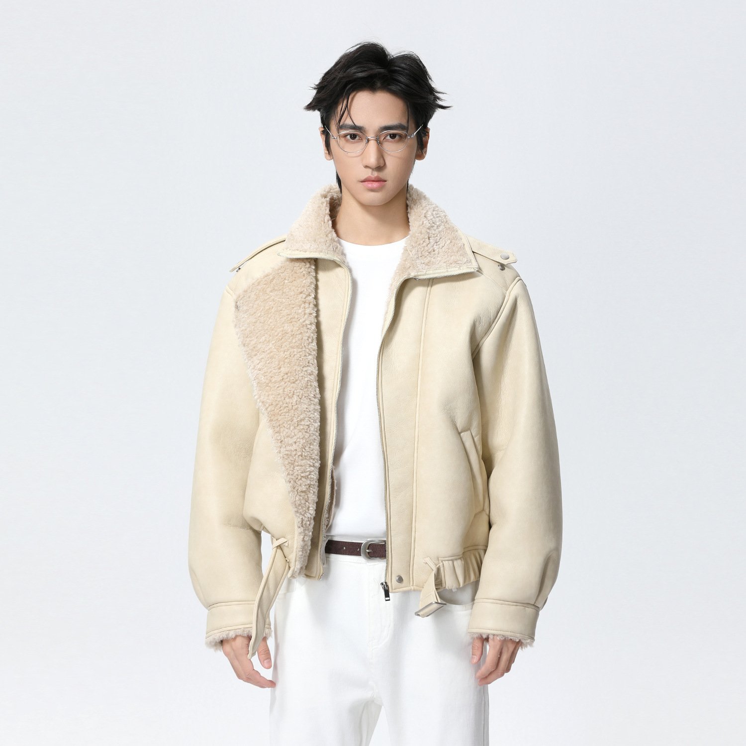 Men's Winter Fur-Lined Jacket | Warm Turn-Down Collar Thickened Coat