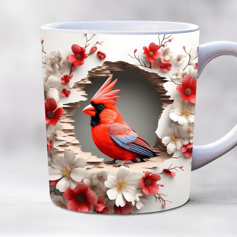 American Cardinal Bird Ceramic Mug – High-Quality Coffee & Tea Cup - Image 4