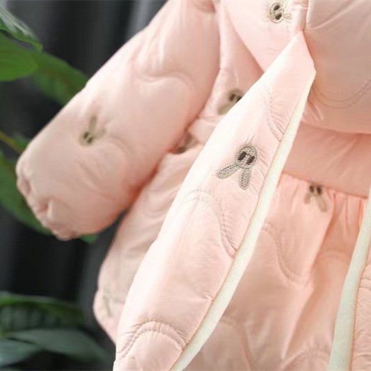 Girls' Thickened Cotton Padded Winter Jacket – Warm Western Style Coat - Image 4