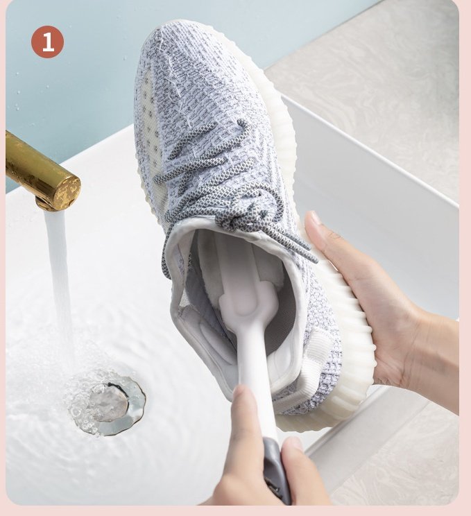 Multifunctional Soft-Bristled Shoe Brush: Long Handle Sneaker Cleaner - Image 5