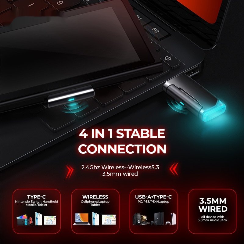 Wireless Bluetooth Headset: Over-Ear Hi-Fi Stereo Headphones with Mic - Image 2