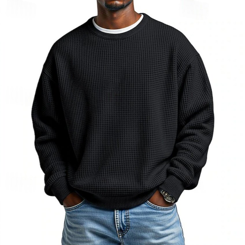 Mens Casual Relaxed Fit Sweatshirt | Fashionable Simple Pullover - Image 5