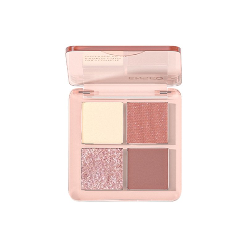 4-Color Eyeshadow Palette Matte Finish | Highly Pigmented Blendable Pocket Makeup Kit - Image 4