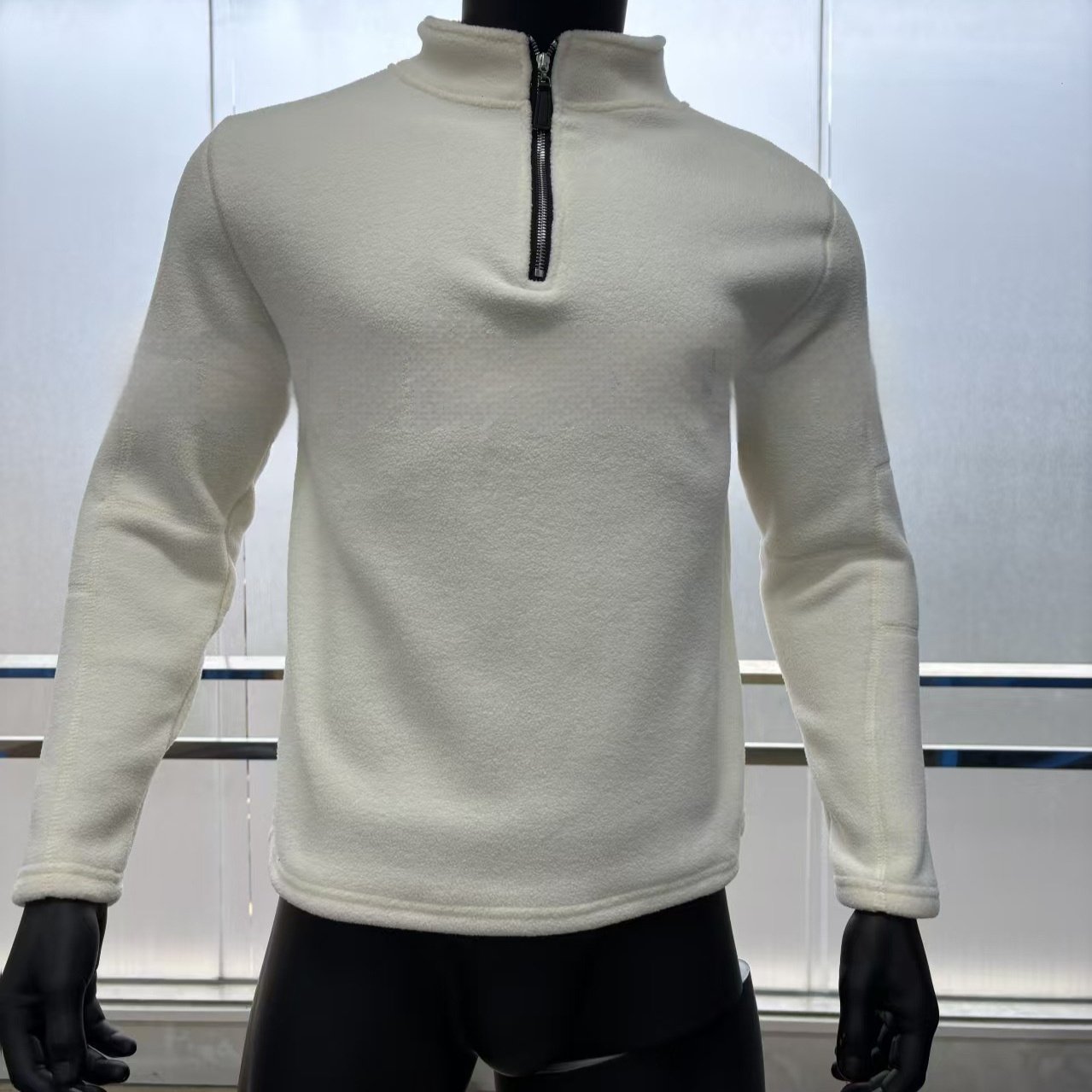 Men's Half-Zip Fleece Pullover | Warm Winter Stand Collar Sweatshirt - Image 5