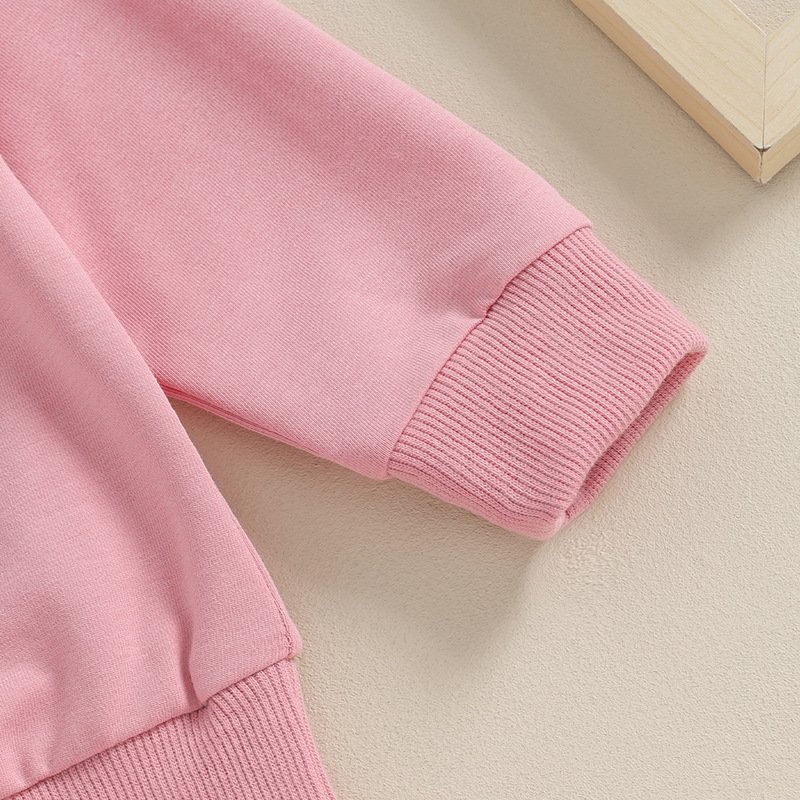 Baby Girl Cozy Knitted Sweater & Trouser Set – Embroidered Letter Outfit - Image 4