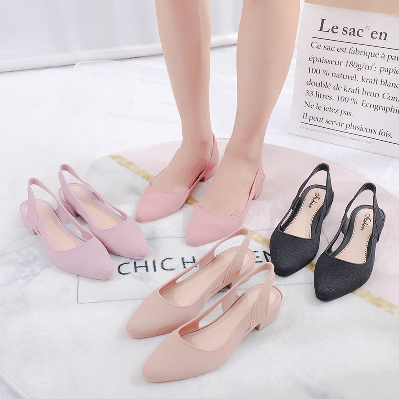 Women's Low Heel Peep-Toe Non-Slip Pump Sandals - Image 4