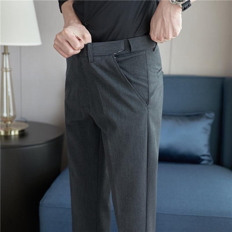 Men's Stretch Waist Casual Suit Trousers | Wrinkle-Resistant Pants - Image 8