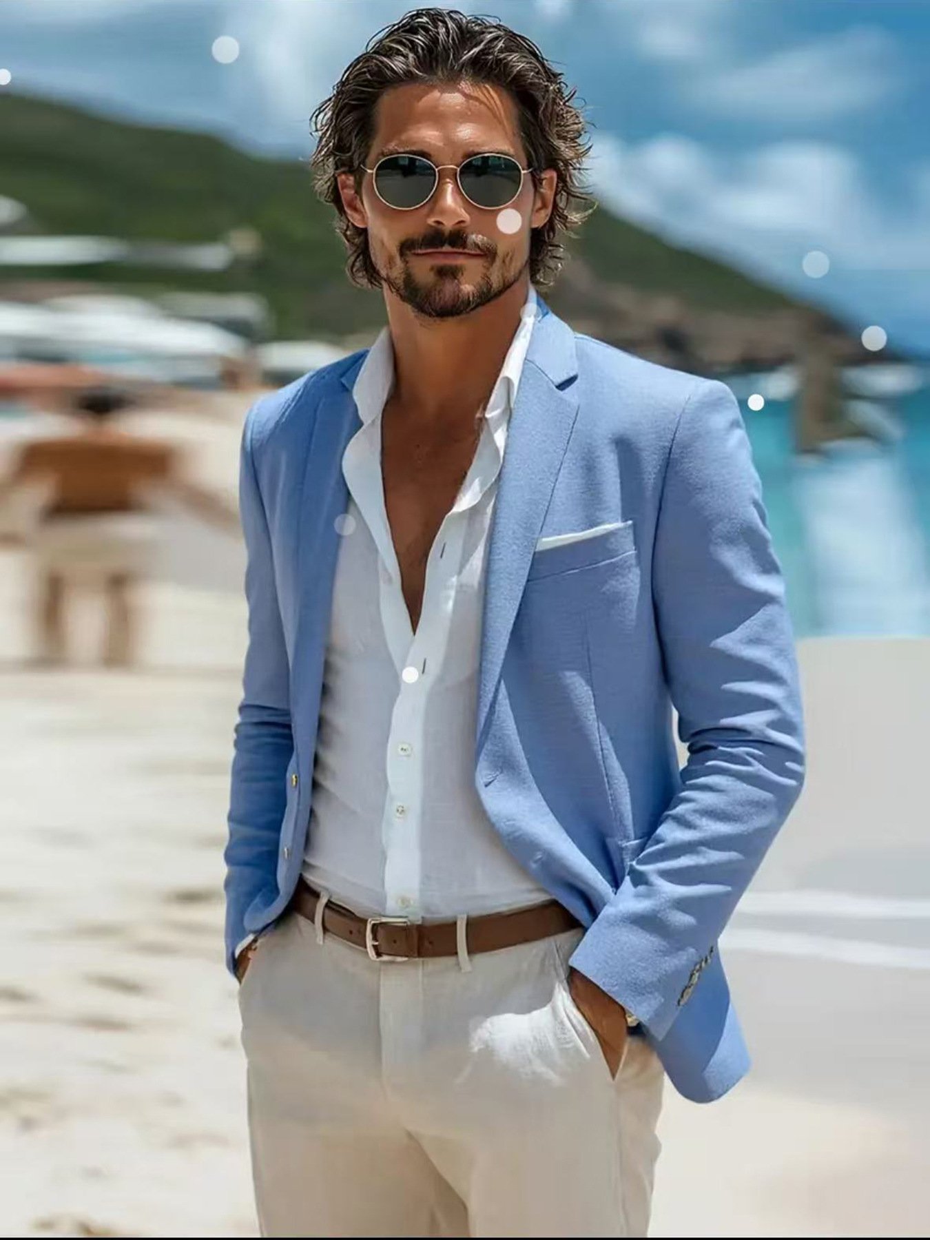 Mens Slim-Fit Casual Suit Jacket: Modern Fashionable Blazer Outerwear - Image 5
