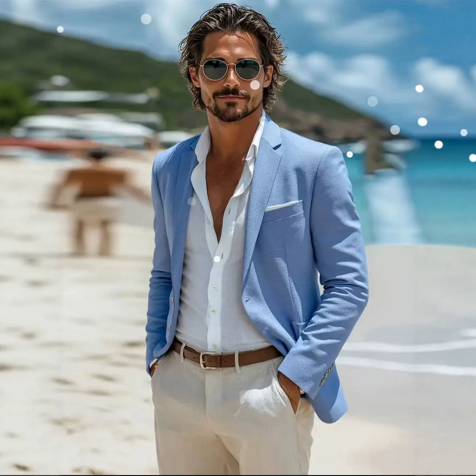 Mens Slim-Fit Casual Suit Jacket: Modern Fashionable Blazer Outerwear - Image 6