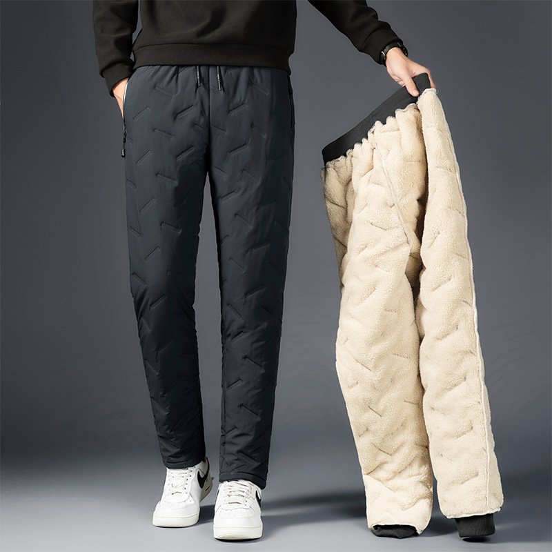 Thermal Padded Cashmere & Cotton Winter Trousers for Men - Image 7