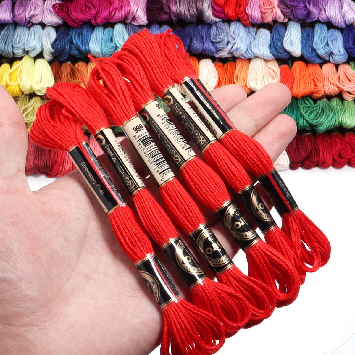 Polyester Embroidery Thread: Rainbow Multi-Color Cross Stitch Floss - Image 6