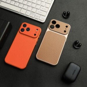 Luxury Diamond Quilted Leather Phone Case | Large Window Camera Protection Cover