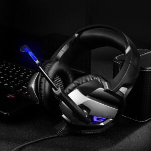 K5 Gaming Headset with Microphone – Wired Over-Ear Headphones for PC, PS5, Xbox & Mobile