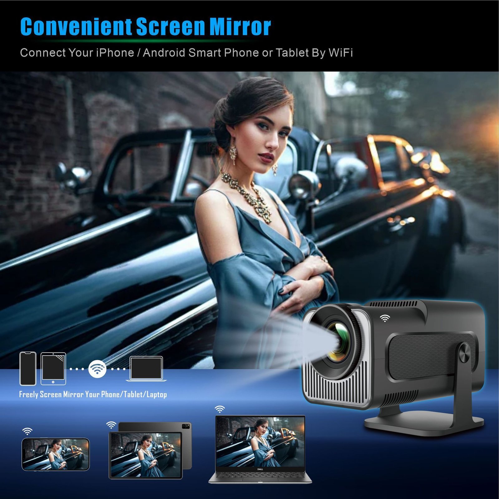 HY320 Mini Projector 720P Android Smart Home Theater | Portable 4K Support - Image 6