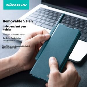 Heavy Duty Case for Samsung Galaxy Z Fold 5 with S Pen Slot | Slide Camera Lens Cover Armor Flip Shield