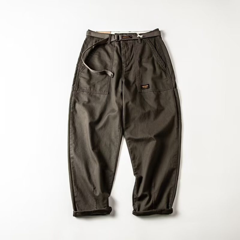 Men's Retro Straight Leg Cargo Pants | Big & Tall Casual Trousers - Image 8