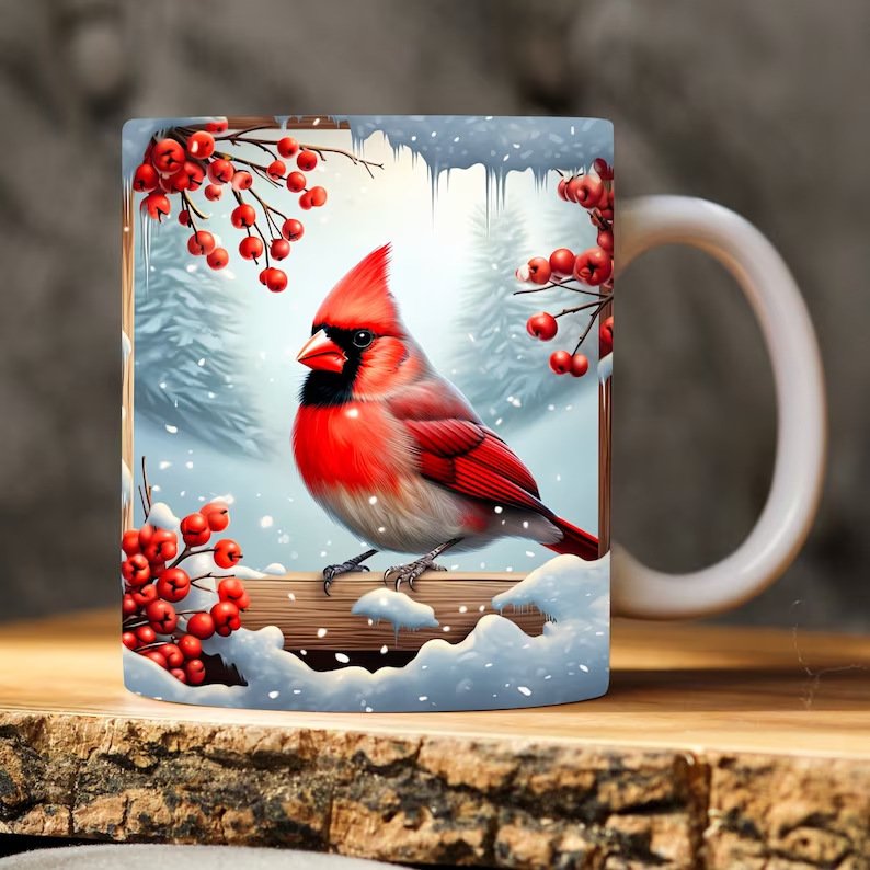 American Cardinal Bird Ceramic Mug – High-Quality Coffee & Tea Cup - Image 5