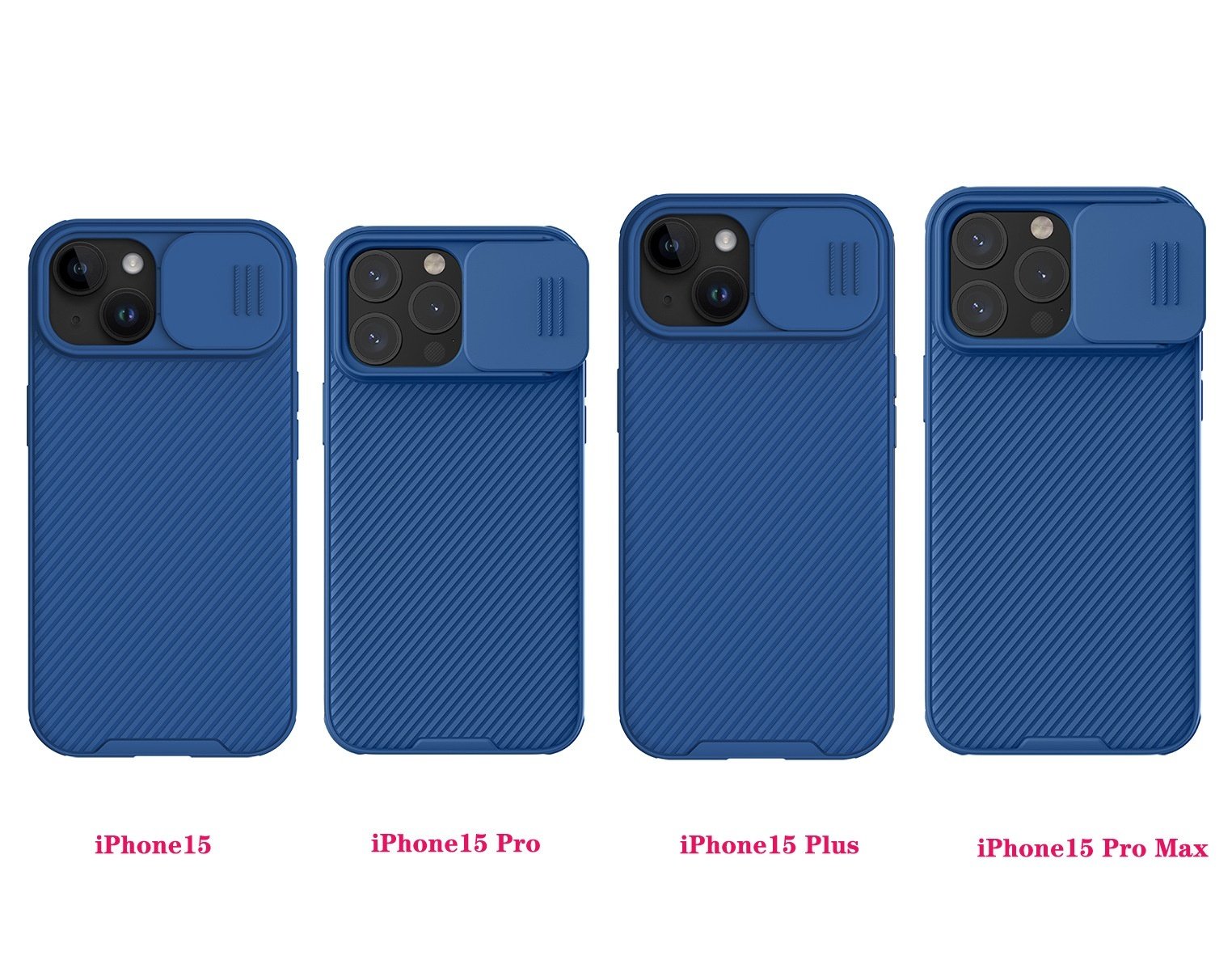 Slide Camera Lens Cover Protection Case for iPhone 15 Pro Max, 15 Pro, 15 Plus - Image 3