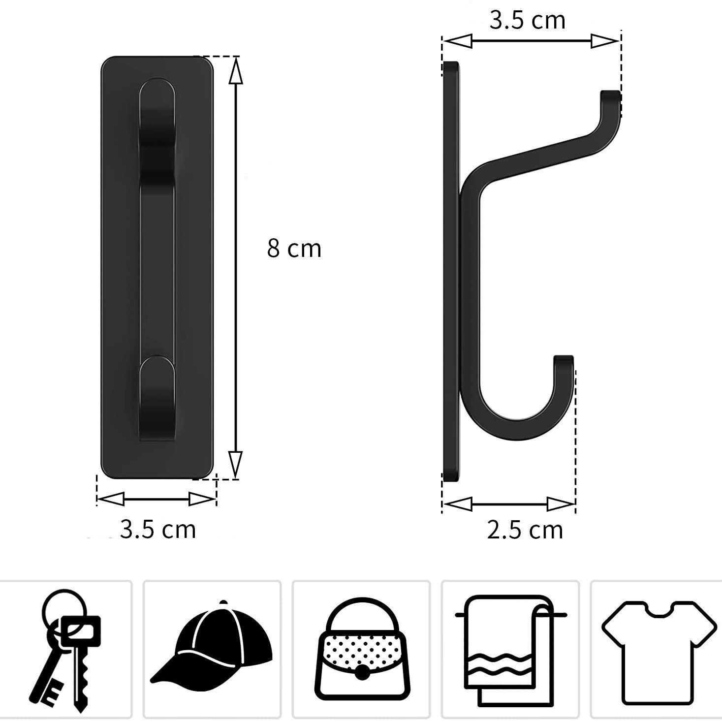 Stainless Steel Wall Hooks: Heavy Duty Solid Color Clothes Hanger - Image 8