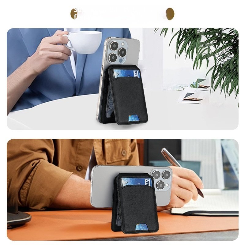 Magnetic Phone Card Holder with Suction Mount & Folding Stand - Image 5
