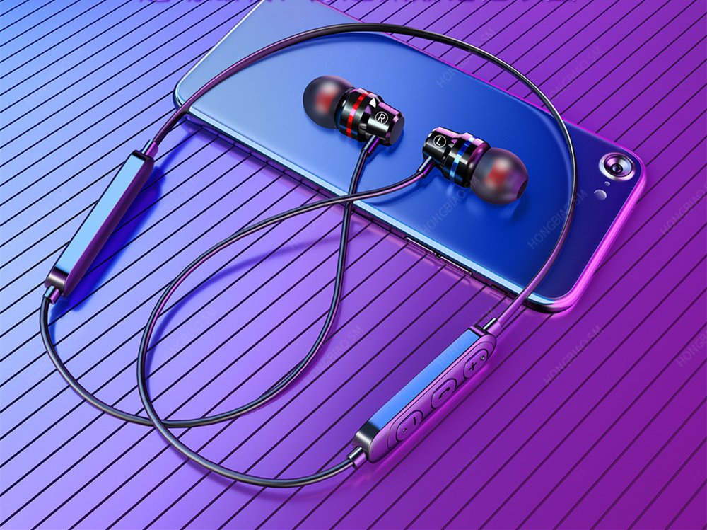 Neckband Bluetooth Wireless Earphones | Sports Hanging Neck Noise Reduction Headset - Image 5