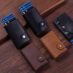 Anti-Scan RFID PU Leather Multi-Card Wallet & Coin Purse