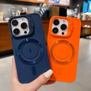 Luxury Lightning Magnetic Matte Case for iPhone 16 15 14 13 12 | Slim Shockproof Soft Protective Cover